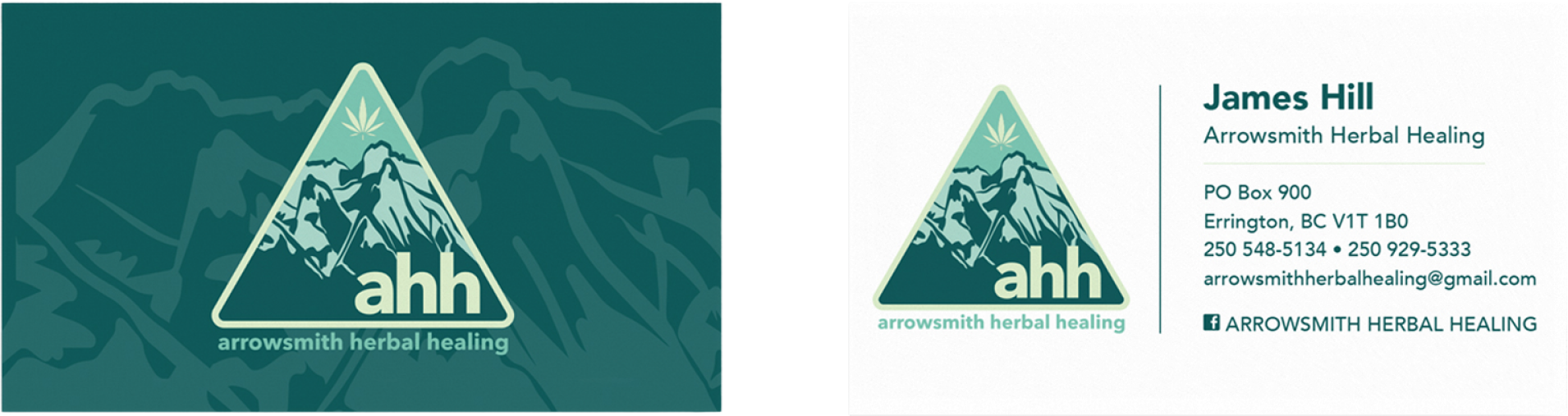 AHH business cards, front and back