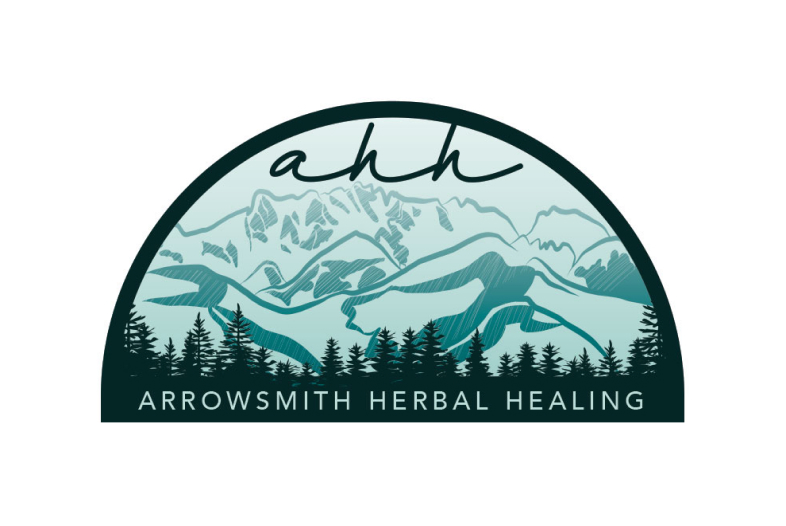 Logo concept: dark arch badge