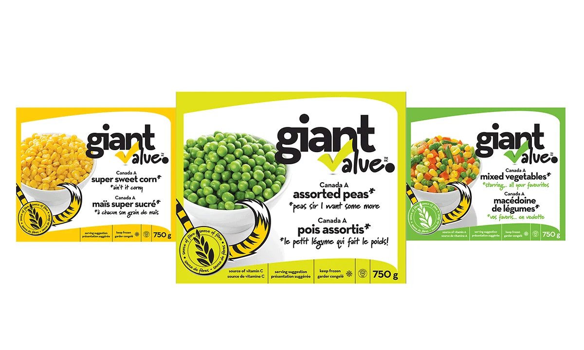 Frozen food packaging