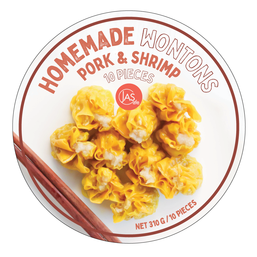 Wonton packaging label, front